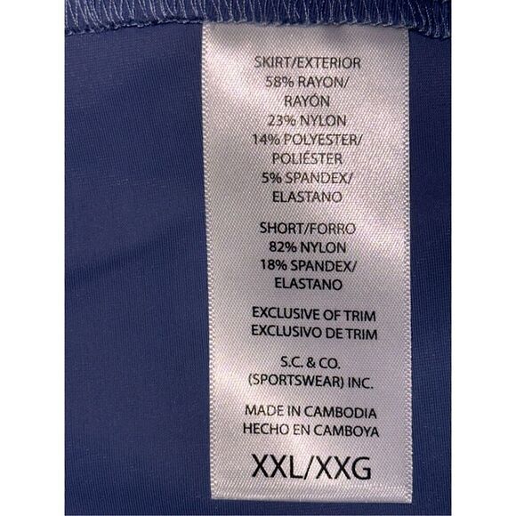 S.C. & CO. Blue Pinstripe Midi Skort - Picture 6 of 11